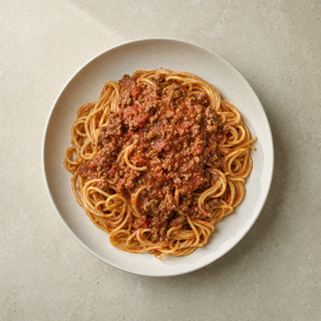Beef bolognese spaghetti